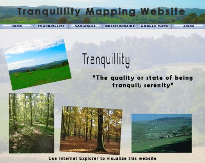 Tranquility Mapping showcase site