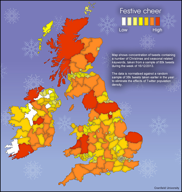 Festive cheer Twitter map