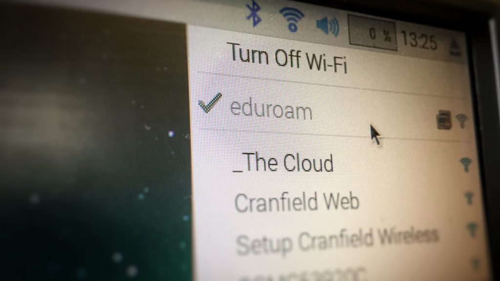 Raspberry Pi connected to eduroam wifi